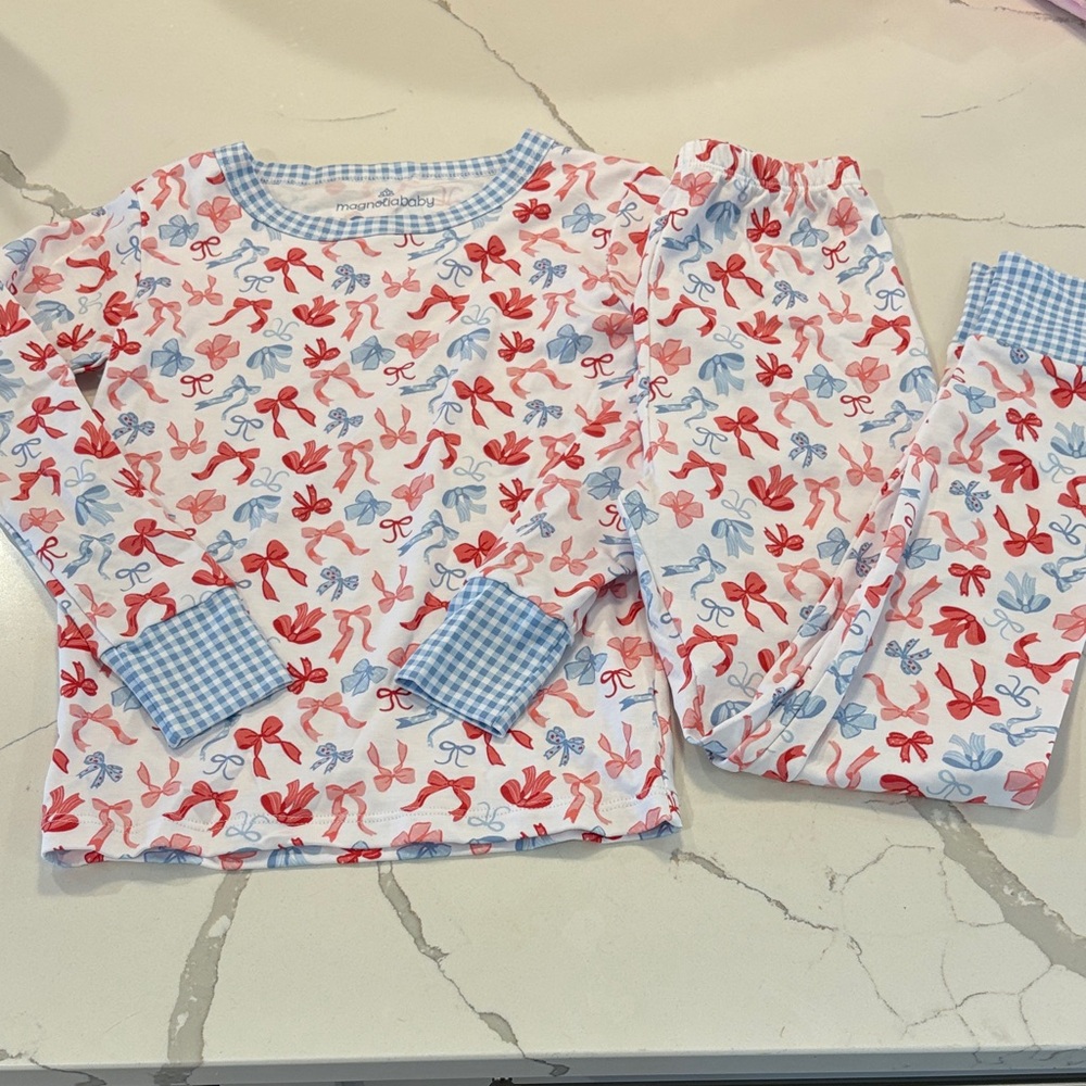 Magnolia Kids Pajama Set with Red and Blue Design